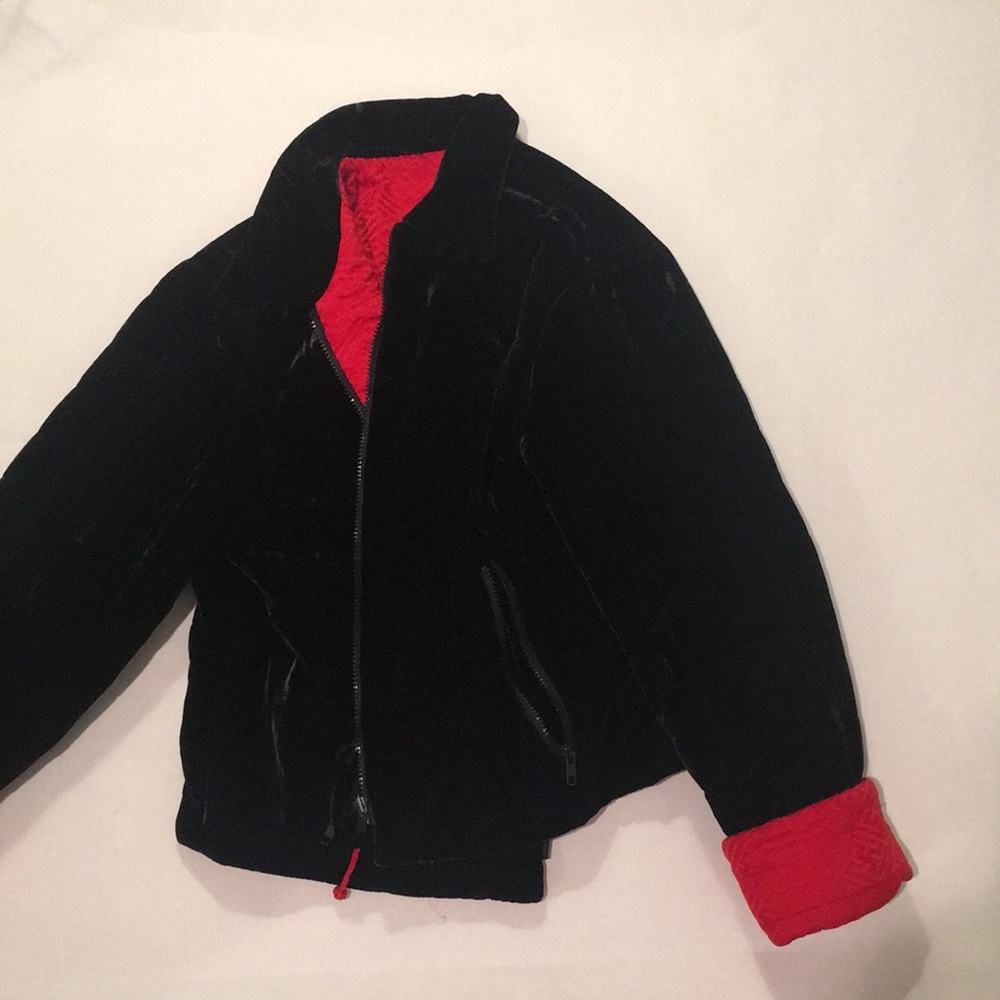 (SOLD) Reversible black velvet jacket